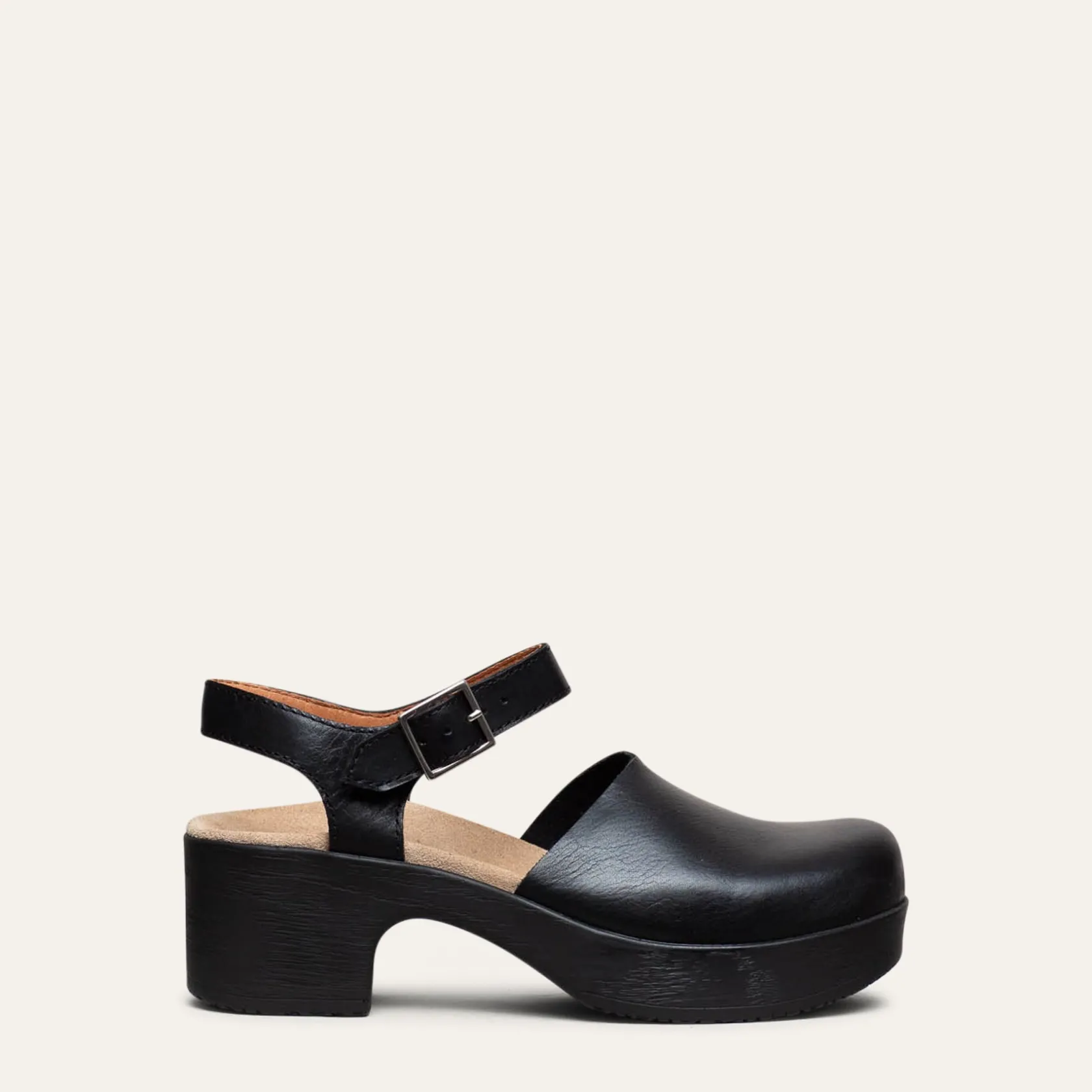 Hot Dolores Mary Jane Clog Low Heel Soft Clogs