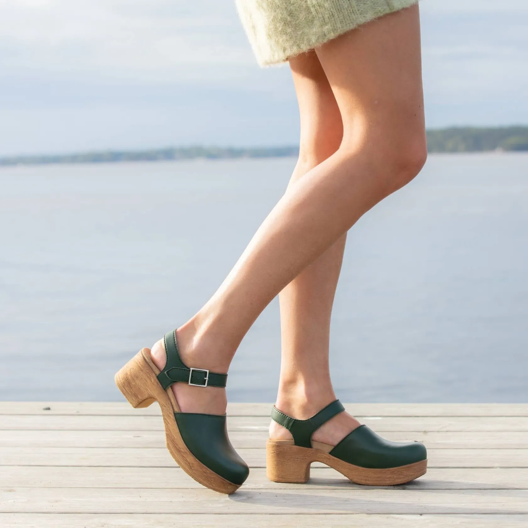 Outlet Dolores Low Heel Soft Clogs