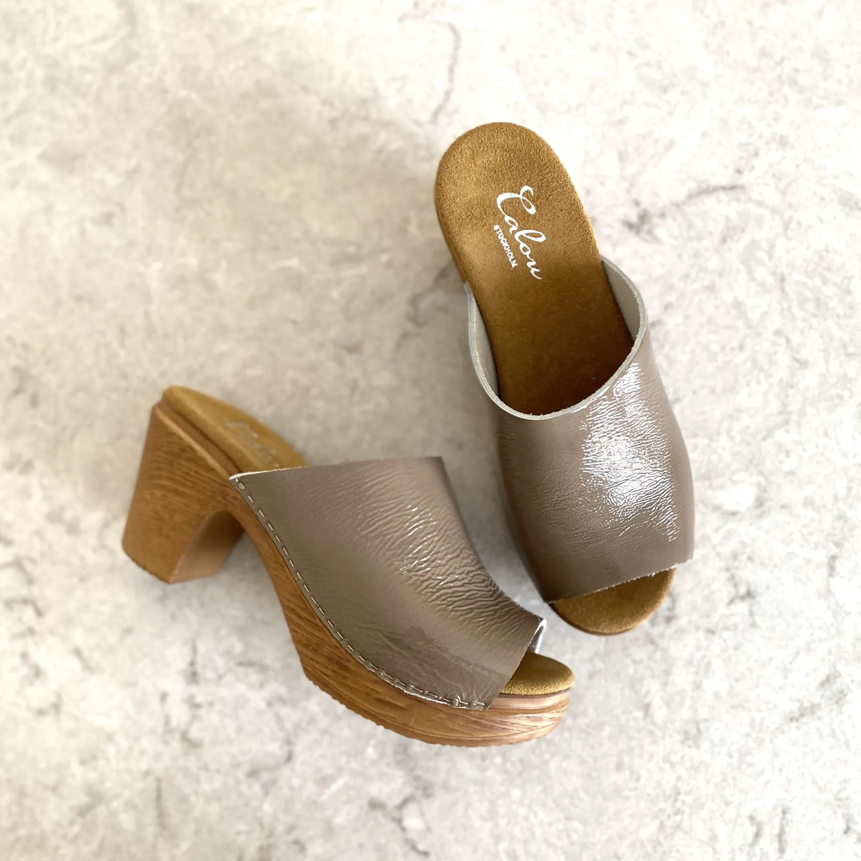 Best Frida Clog Patent Taupe Sale/archive