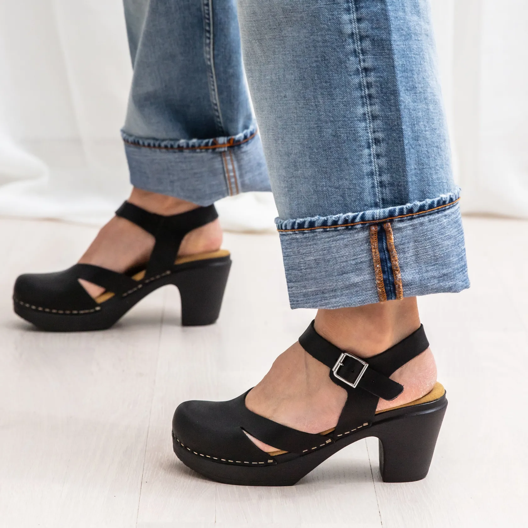 Clearance Penny High Heel Soft Clogs